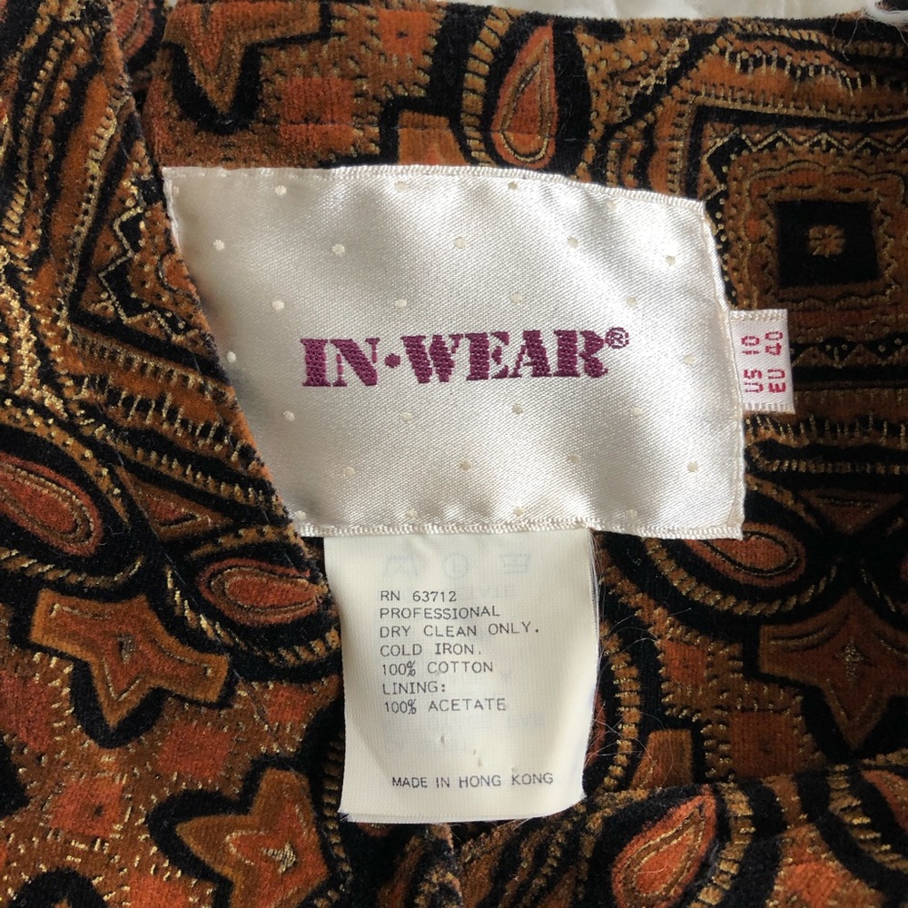 Vintage In•Wear Tile Print Metallic Velvet Jacket - Picture 7 of 8